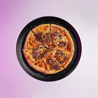 پیتزا سیر و استیک